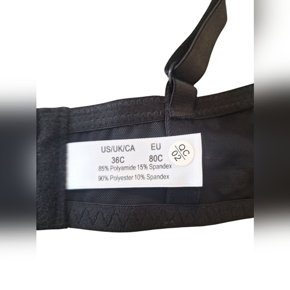 Black Scalloped detail Underwire Lace Underwire Push Up Padded Bra. 36C NWO - Picture 8 of 8